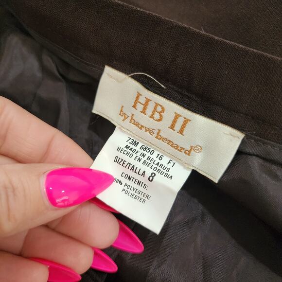 HB II Harve Benard Women's Brown Blazer/Blouse & Pants 2 Piece Set Size 8 Suit - Picture 6 of 12